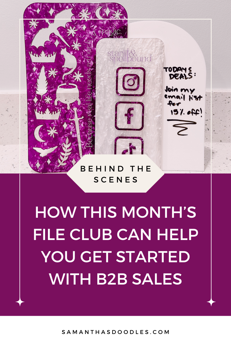 How this month's file club can help you approach b2b sales. 